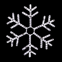 27 inch cool white led rope light snowflake motif v1