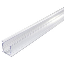 39 Inch x 1/2 Inch Rope Light Mounting Track - Clear PVC Channel - 12/120 Volt