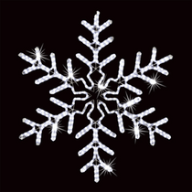 36 inch cool white led rope light twinkling snowflake motif v2