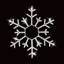 35 inch cool white led rope light twinkling snowflake motif v2