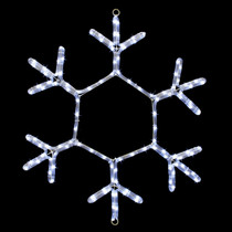 24 inch cool white led rope light snowflake motif v3