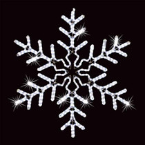 36 inch cool white led rope light snowflake lighted display sign decoration v2