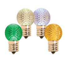 G30 LED Christmas Globe Light Bulbs - Faceted - 25 Pack - Intermediate E-17