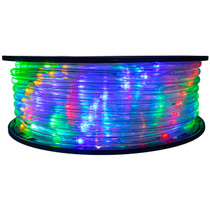 Multi-Color 5 Inch Wide Spacing LED Christmas Rope Light - 120 Volt - 148 Feet - C7/C9 Alternative