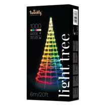 Twinkly Smart Lights - 1000 LED Special Edition RGB+W Multicolor & White Chasing Light Tree - Generation II - BT+WiFi - 19.6 Feet