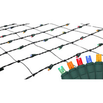70 LED 4 Foot x 4 Foot Multi-Color LED M5 Wide Angle Net Light Set  - Mesh Lights