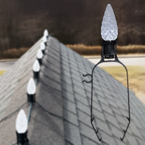 Rooftop Ridge Line Mounting Clips For Christmas Lights C6, C7, C9, Rope Lights, & More - PROX2 - 25 Pack