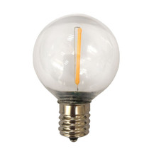 G50 LED Filament Impact Resistant Bulbs - Intermediate E-17 - For Stringers/String Lighting/Signs