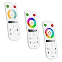 the three available remotes. From left to right: CCT, RGBW, RGBCCT