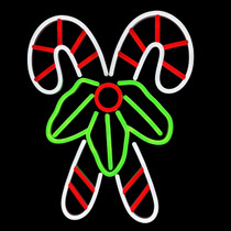 candy cane neon sign