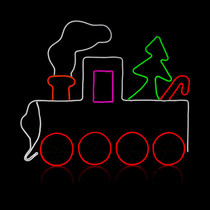 LED Neon Strip Light Train Christmas Decoration - Lighted Sign - Multi-Color - 35.5 Inch