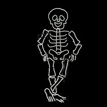 Animated dancing skeleton LED Neon sign. Halloween decoration