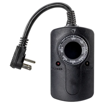 controls for dual outlet rain tight timer with sensor