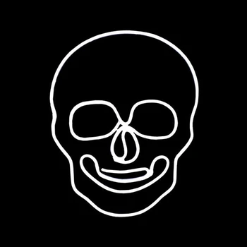 LED Neon Strip Light Halloween Skull Decoration - Lighted Sign - Cool White - 24 Inch
