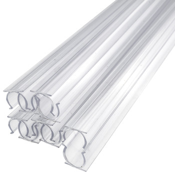 24 inch x 1/2 inch clear rope light mounting track (10-Pack)
