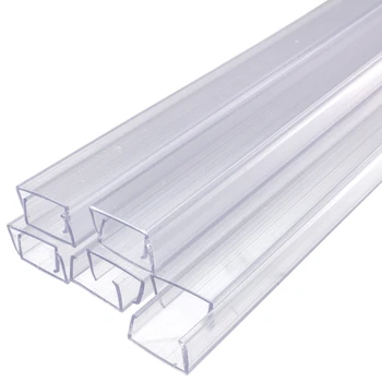 24 Inch x 3/8 Inch Rope Light Mounting Track - Clear PVC Channel (10 Pack) - 12/120 Volt