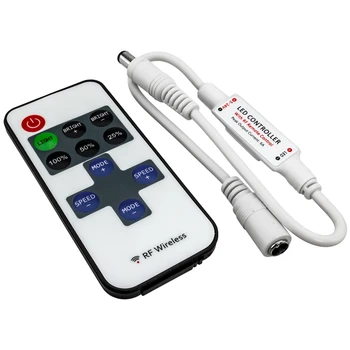 LED FCOB Strip Light Mini Inline Dimmer with RF Remote - 24 Volt