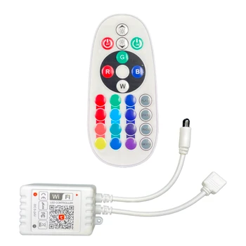 RGB Color Changing  LED Light Smart Wi-Fi Controller With IR Remote - 12/24 Volt - Alexa - Google Home - Smart Phone