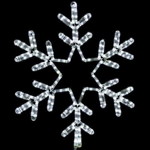 21 inch cool whtie led rope light snowflake motif v2