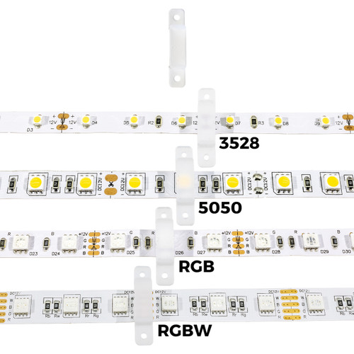 10pcs Clip Buckles for 6x12mm 8x16mm Led Neon Light Strip 5V 12V 24V 100PCS Mounting  Clips Waterproof Clamps PVC Fixing Accessories