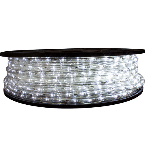 65' Cool White LED rope light spool. 120 Volts. Brilliant Brand. 1/2" diameter.