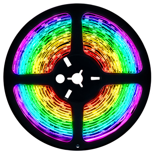 16.4ft rgb color changing chasing led strip light spool - 12 volt - smd-5050 - ip67