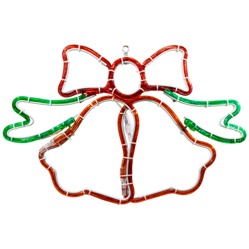 LED Rope Light Christmas Ringing Bells Motif Animated Lighted