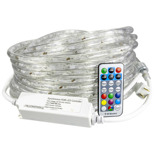Outdoor Multi-Function RGB LED Color Changing Rope Light Controller - 120 Volt - RF Remote - Birddog Lighting