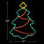 dimensions of 24 inch green red and yellow led rope light christmas tree motif with twinkling garland