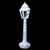 3D LED Lamp Post Motif with Flame Candle - White and Black - 53 Inch