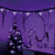 Halloween Purple Bat LED String Lights - Battery Powered - 20 Bulb Set