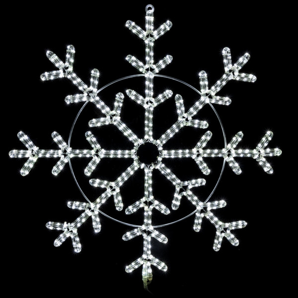 35 inch cool white led rope light snowflake motif v2