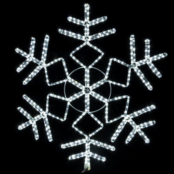 35 inch cool white led rope light snowflake v3