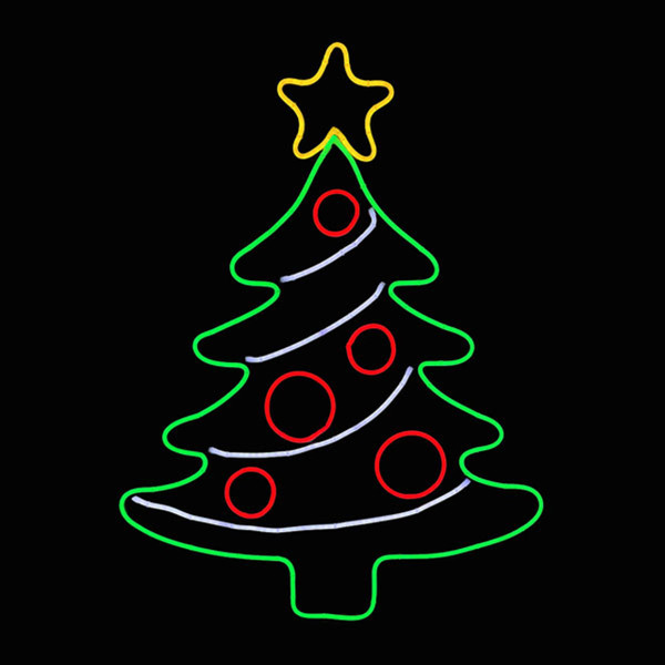 LED Neon Strip Light Christmas Tree Decoration - Lighted Sign - Multi-Color - 27.5 Inch LED Neon Strip Light Christmas Tree Decoration - Lighted Sign - Multi-Color - 27.5 Inch
