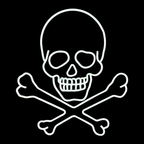 LED Neon Strip Light Halloween Skull & Crossbones Decoration - Lighted Sign - Cool White - 21 Inch LED Neon Strip Light Halloween Skull & Crossbones Decoration - Lighted Sign - Cool White - 21 Inch
