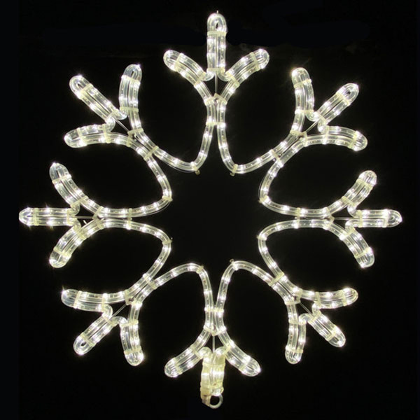 LED Rope Light Snowflake Decoration - Lighted Sign - Cool White - 21.5 Inch LED Rope Light Snowflake Decoration - Lighted Sign - Cool White - 21.5 Inch