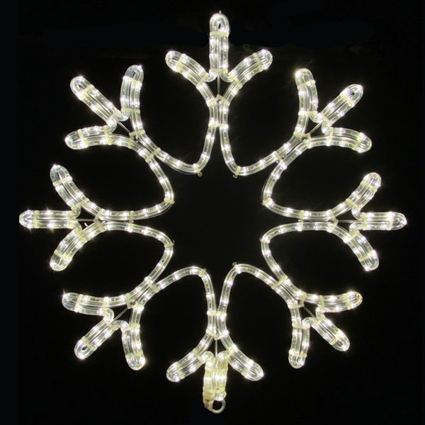 LED Rope Light Snowflake Motif - Lighted Silhouette - Cool White - 21.5 Inch