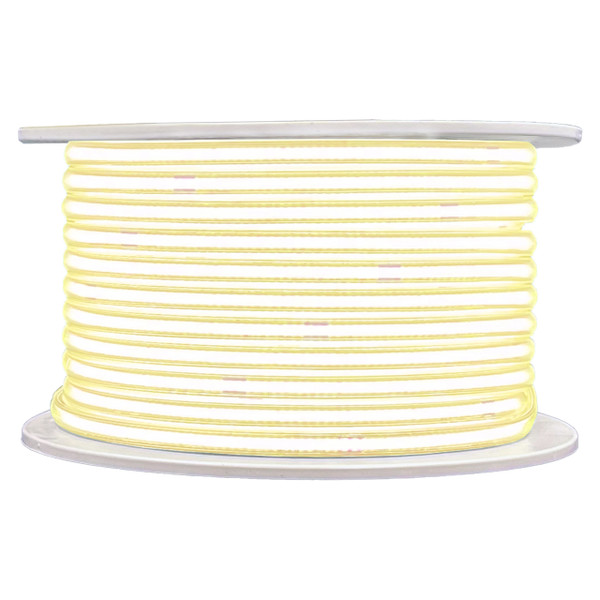 Warm White LED Strip Light - 120 Volt - High Output FCOB - Outdoor Use (IP65) - 148 Feet