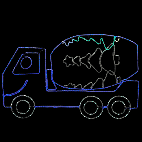 Animated Gif with Concrete Truck and Christmas Tree