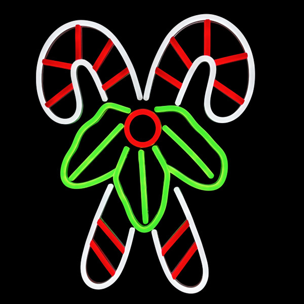 candy cane neon sign