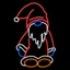 LED Neon Strip Light Standing Santa Gnome Christmas Decoration - Lighted Sign - Multi-Color - 30 Inch