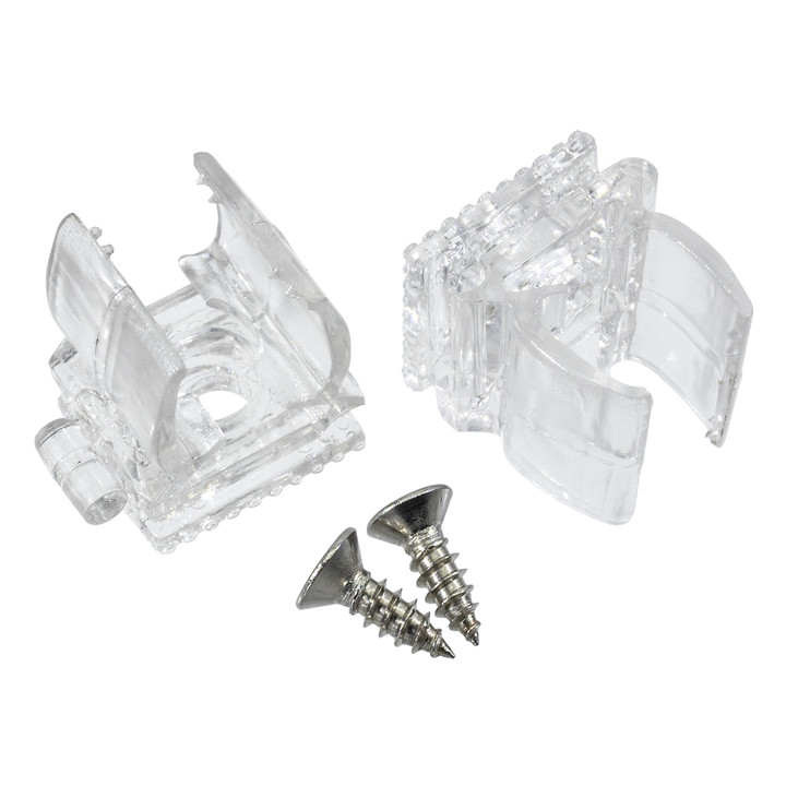 1/2 inch crocodile rope light mounting clips with screws