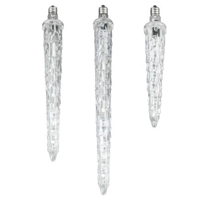 c7 retrofit led falling icicle light bulbs - 3 pack