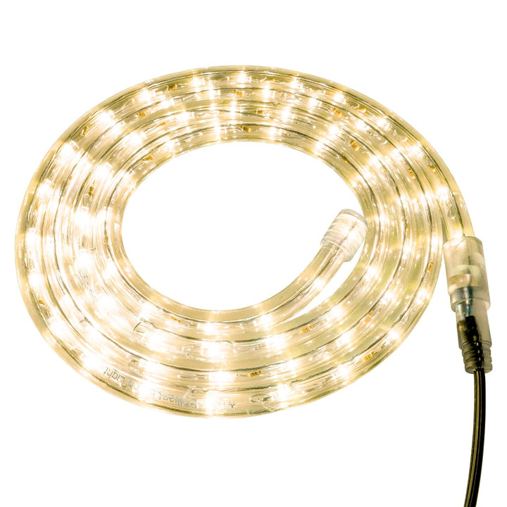 Warm White LED Rope Light - 120 Volt - Custom Cut