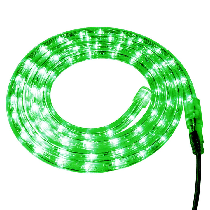Green LED Rope Light - 120 Volt - Custom Cut
