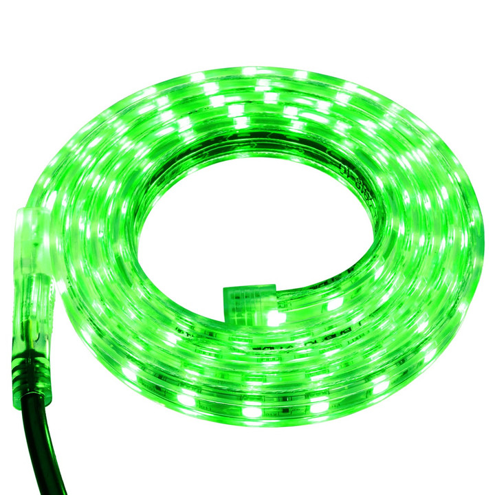 Green LED Strip Light - 120 Volt - High Output (SMD 5050) - Custom Cut