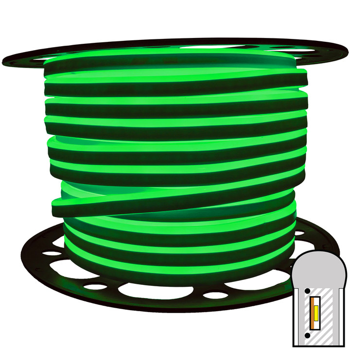 148ft green smd led neon strip light spool - 120 volt