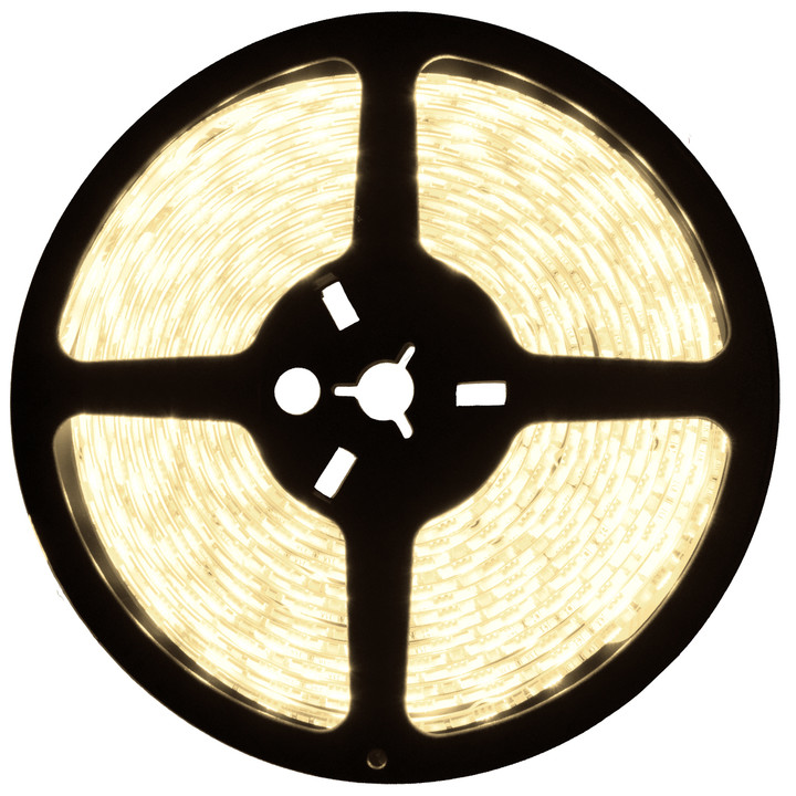 16.4ft warm white led strip light spool - 12 volt - smd-3528 - ip22 or ip65