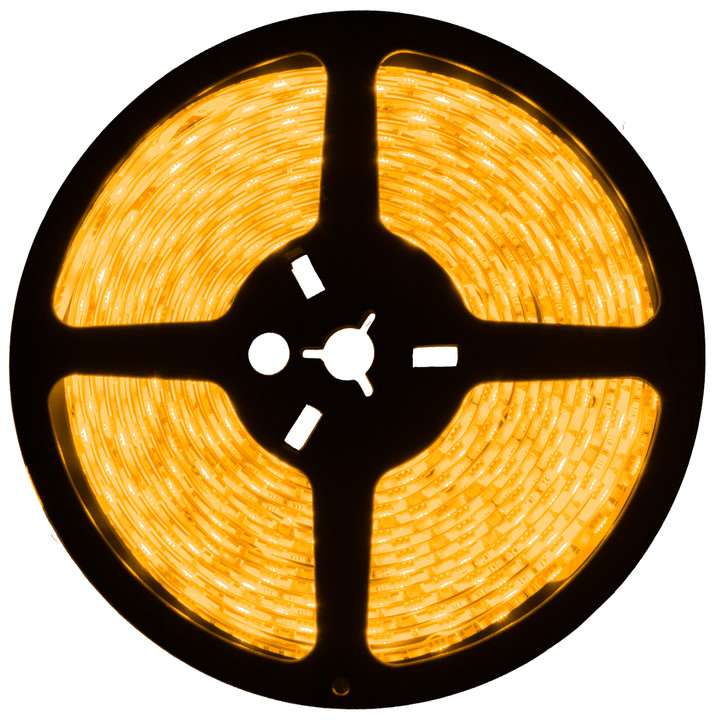 12V Yellow LED Strip Light Spool | Self-Adhesive Lights