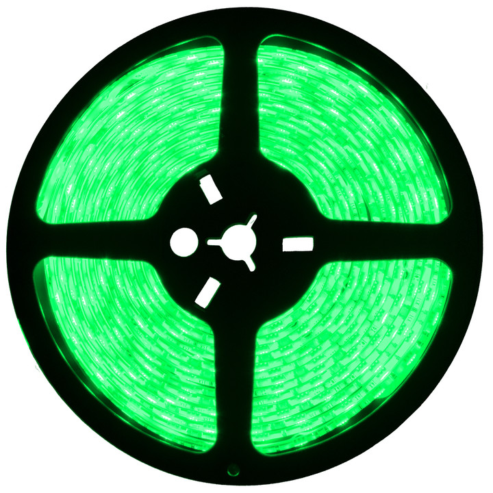 16.4ft green led strip light spool - 12 volt - smd-5050 - ip65